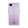 プレミアムスクエアケース［ Houndstooth Pattern Purple -with LANVIN en Bleu logo ランバン 千鳥格子柄 パープル ］