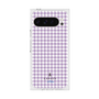 プレミアムスクエアケース［ Houndstooth Pattern Purple -with LANVIN en Bleu logo ランバン 千鳥格子柄 パープル ］