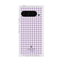 プレミアムスクエアケース［ Houndstooth Pattern Purple -with LANVIN en Bleu logo ランバン 千鳥格子柄 パープル ］
