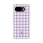 プレミアムスクエアケース［ Houndstooth Pattern Purple -with LANVIN en Bleu logo ランバン 千鳥格子柄 パープル ］