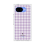 プレミアムスクエアケース［ Houndstooth Pattern Purple -with LANVIN en Bleu logo ランバン 千鳥格子柄 パープル ］