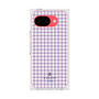 プレミアムスクエアケース［ Houndstooth Pattern Purple -with LANVIN en Bleu logo ランバン 千鳥格子柄 パープル ］