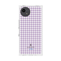 プレミアムスクエアケース［ Houndstooth Pattern Purple -with LANVIN en Bleu logo ランバン 千鳥格子柄 パープル ］