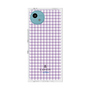 プレミアムスクエアケース［ Houndstooth Pattern Purple -with LANVIN en Bleu logo ランバン 千鳥格子柄 パープル ］