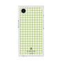 プレミアムスクエアケース［ Houndstooth Pattern Green with LANVIN en Bleu logo- ランバン 千鳥格子柄 グリーン ］
