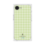 プレミアムスクエアケース［ Houndstooth Pattern Green with LANVIN en Bleu logo- ランバン 千鳥格子柄 グリーン ］