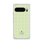 プレミアムスクエアケース［ Houndstooth Pattern Green with LANVIN en Bleu logo- ランバン 千鳥格子柄 グリーン ］