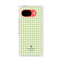 プレミアムスクエアケース［ Houndstooth Pattern Green with LANVIN en Bleu logo- ランバン 千鳥格子柄 グリーン ］