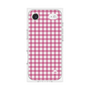 プレミアムスクエアケース［ Checkered Pink - ギンガムチェック ピンク ］