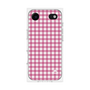 プレミアムスクエアケース［ Checkered Pink - ギンガムチェック ピンク ］