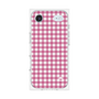 プレミアムスクエアケース［ Checkered Pink - ギンガムチェック ピンク ］