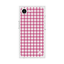 プレミアムスクエアケース［ Checkered Pink - ギンガムチェック ピンク ］