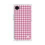 プレミアムスクエアケース［ Checkered Pink - ギンガムチェック ピンク ］