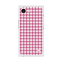 プレミアムスクエアケース［ Checkered Pink - ギンガムチェック ピンク ］