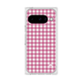 プレミアムスクエアケース［ Checkered Pink - ギンガムチェック ピンク ］