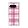 プレミアムスクエアケース［ Checkered Pink - ギンガムチェック ピンク ］