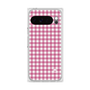 プレミアムスクエアケース［ Checkered Pink - ギンガムチェック ピンク ］