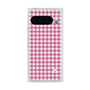 プレミアムスクエアケース［ Checkered Pink - ギンガムチェック ピンク ］