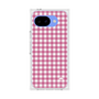 プレミアムスクエアケース［ Checkered Pink - ギンガムチェック ピンク ］