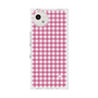 プレミアムスクエアケース［ Checkered Pink - ギンガムチェック ピンク ］
