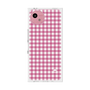 プレミアムスクエアケース［ Checkered Pink - ギンガムチェック ピンク ］
