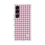 プレミアムスクエアケース［ Checkered Pink - ギンガムチェック ピンク ］