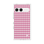 プレミアムスクエアケース［ Checkered Pink - ギンガムチェック ピンク ］