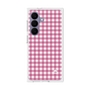 プレミアムスクエアケース［ Checkered Pink - ギンガムチェック ピンク ］