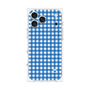 プレミアムスクエアケース［ Checkered Blue - ギンガムチェック ブルー ］