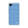 プレミアムスクエアケース［ Checkered Blue - ギンガムチェック ブルー ］
