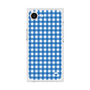 プレミアムスクエアケース［ Checkered Blue - ギンガムチェック ブルー ］