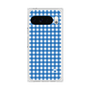 プレミアムスクエアケース［ Checkered Blue - ギンガムチェック ブルー ］