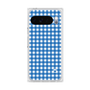 プレミアムスクエアケース［ Checkered Blue - ギンガムチェック ブルー ］