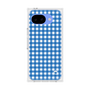 プレミアムスクエアケース［ Checkered Blue - ギンガムチェック ブルー ］