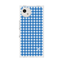 プレミアムスクエアケース［ Checkered Blue - ギンガムチェック ブルー ］