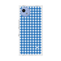 プレミアムスクエアケース［ Checkered Blue - ギンガムチェック ブルー ］