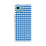 プレミアムスクエアケース［ Checkered Blue - ギンガムチェック ブルー ］