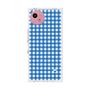 プレミアムスクエアケース［ Checkered Blue - ギンガムチェック ブルー ］
