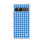 プレミアムスクエアケース［ Checkered Blue - ギンガムチェック ブルー ］