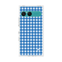 プレミアムスクエアケース［ Checkered Blue - ギンガムチェック ブルー ］