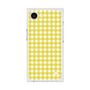 プレミアムスクエアケース［ Checkered Yellow - ギンガムチェック イエロー ］