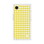 プレミアムスクエアケース［ Checkered Yellow - ギンガムチェック イエロー ］
