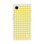 プレミアムスクエアケース［ Checkered Yellow - ギンガムチェック イエロー ］