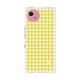 プレミアムスクエアケース［ Checkered Yellow - ギンガムチェック イエロー ］