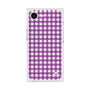 プレミアムスクエアケース［ Checkered Purple - ギンガムチェック パープル ］