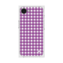 プレミアムスクエアケース［ Checkered Purple - ギンガムチェック パープル ］
