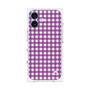 プレミアムスクエアケース［ Checkered Purple - ギンガムチェック パープル ］