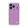 プレミアムスクエアケース［ Checkered Purple - ギンガムチェック パープル ］