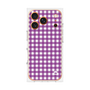 プレミアムスクエアケース［ Checkered Purple - ギンガムチェック パープル ］