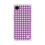 プレミアムスクエアケース［ Checkered Purple - ギンガムチェック パープル ］